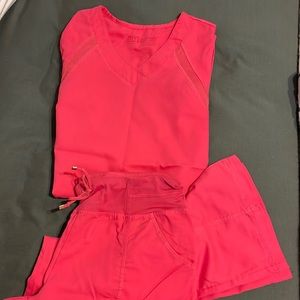 Greys anatomy scrub set small tall pants and small top